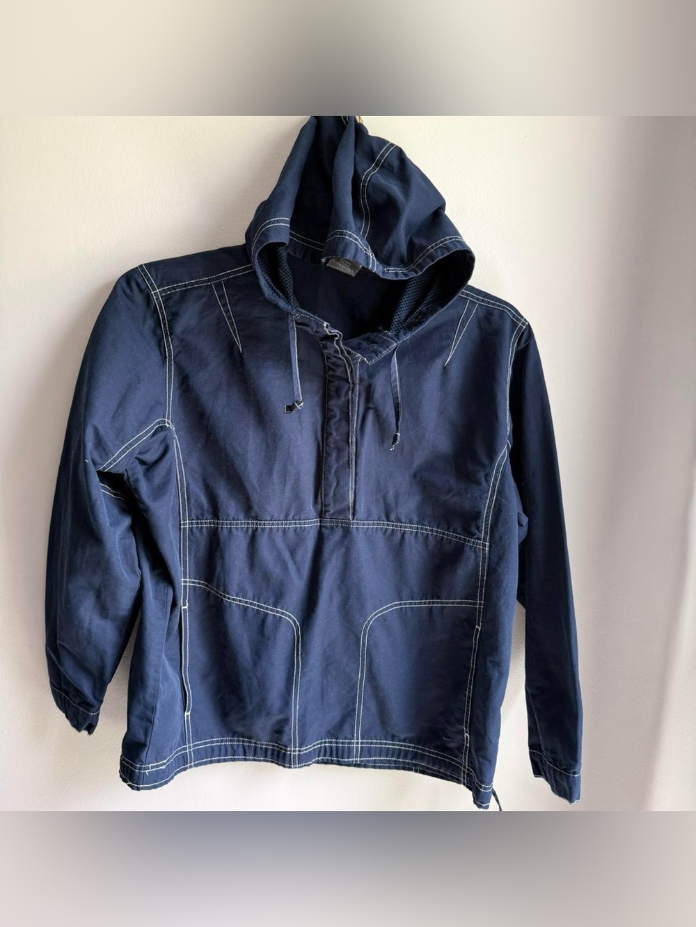 Nike Y2K Navy Blue Pullover Jacket with Hood Size Medium